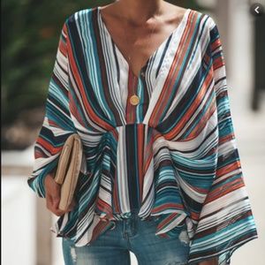 Patterned Kimono Top
